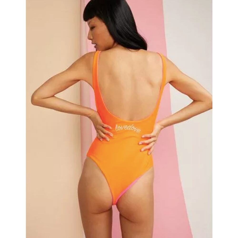 Cynthia Rowley Reversible Love Dove One Piece Bathing Suit - Picture 2 of 12